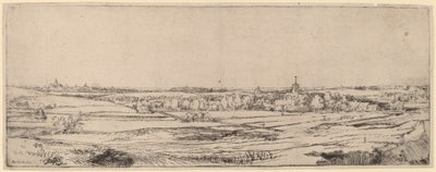 Landskab med udsigt mod Haarlem (Guldvejerens Mark) af Rembrandt van Rijn