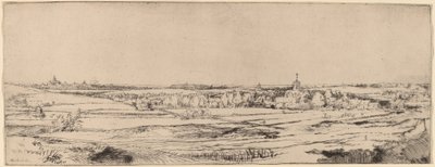 Landskab med udsigt mod Haarlem (Guldvejerens Mark) af Rembrandt van Rijn