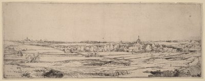 Landskab med udsigt mod Haarlem (Guldvejernes Mark) af Rembrandt van Rijn