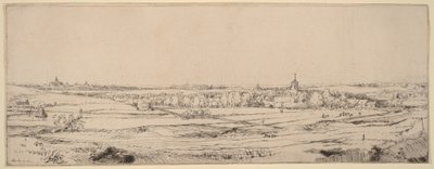 Landskab med udsigt mod Haarlem (Guldvejernes Mark) af Rembrandt van Rijn