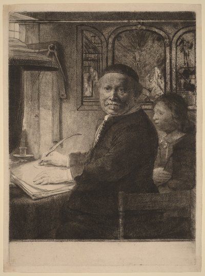 Lieven Willemsz van Coppenol: Den mindre plade af Rembrandt van Rijn