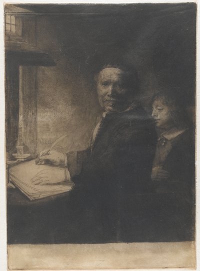 Lieven Willemsz. van Coppenol, skrivemester: den mindre plade af Rembrandt van Rijn