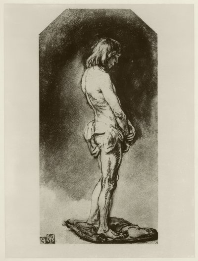 Mand nøgen af Rembrandt van Rijn