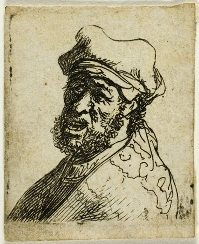 Mand, der græder, tre kvarter tilbage: Buste af Rembrandt van Rijn