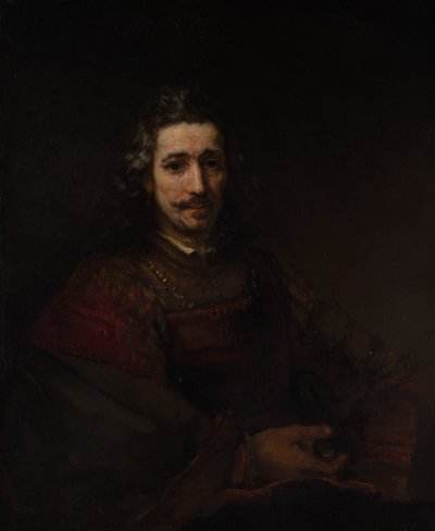 Mand med et forstørrelsesglas, ca. 1660 af Rembrandt van Rijn