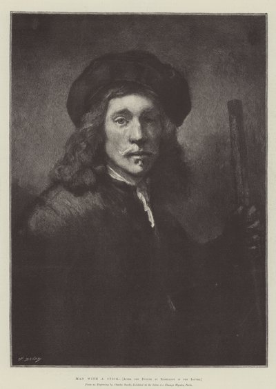 Mand med en pind af Rembrandt van Rijn
