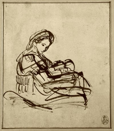 Mary med barnet af Rembrandt van Rijn