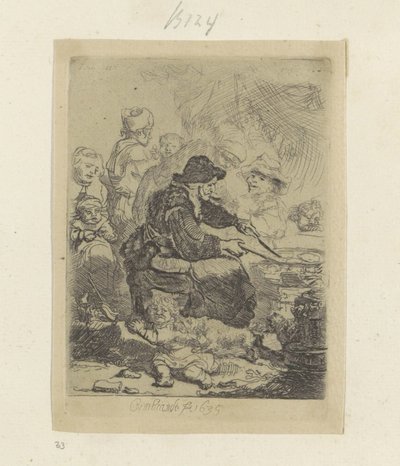 Pannekoekenbakster Samling af 85 originale tryk (serietitel) af Rembrandt van Rijn