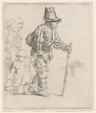 Bondefamilie på Vagabonden af Rembrandt van Rijn