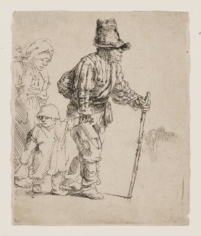 En bondefamilie på vandring af Rembrandt van Rijn