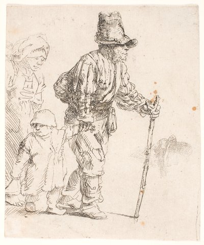 En bondefamilie på vandring af Rembrandt van Rijn