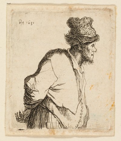 Bonde med hænderne bag ryggen af Rembrandt van Rijn