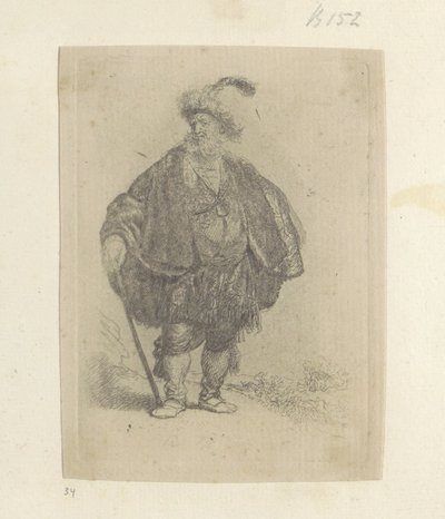 Perzisk mand Samling af 85 originale tryk (serietitel) af Rembrandt van Rijn