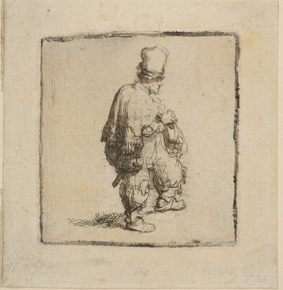Polander stående med foldede arme, 1630-40. af Rembrandt van Rijn