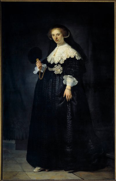 Portrait en pied de Oopjen Coppit, woman af Maertens Soolmans Maleri af Harmensz van Rijn dit Rembrandt (1606-1669) af Rembrandt van Rijn