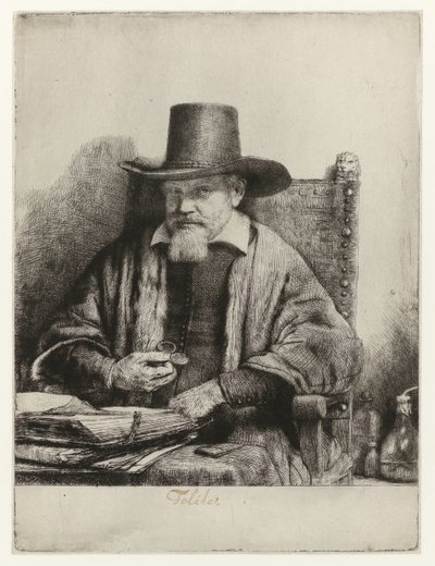 Portræt af Arnold Tholinx Arnout Tholinx, inspektør af Rembrandt van Rijn