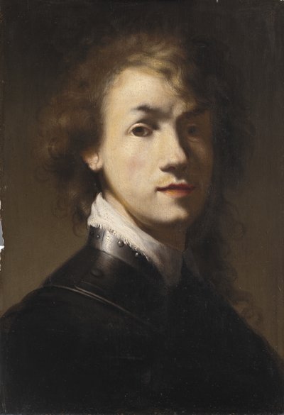 Portræt af Rembrandt med Gorget af Rembrandt van Rijn