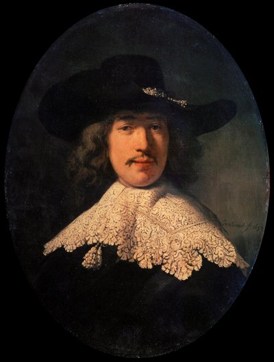 Portræt af en ung mand med blondekrave, 1634. af Rembrandt van Rijn