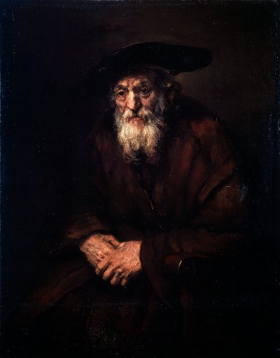 Portræt af en gammel jøde, 1654. af Rembrandt van Rijn