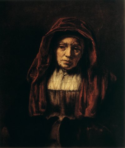 Portræt af en gammel kvinde, 1654 af Rembrandt van Rijn