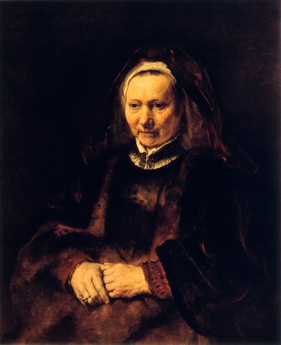 Portræt af en gammel kvinde, 1600-tallet af Rembrandt van Rijn