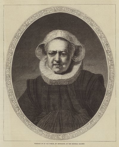 Portræt af en gammel kvinde, i National Gallery af Rembrandt van Rijn