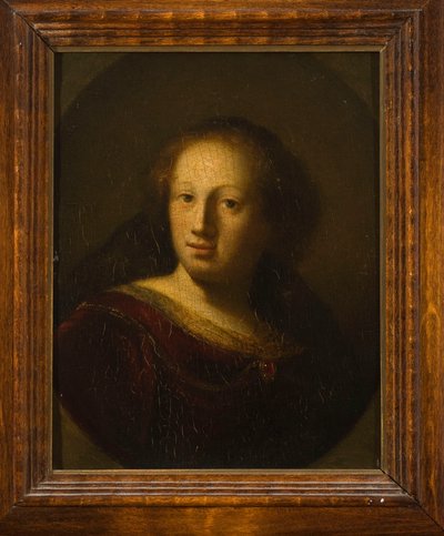 Portræt af en kvinde med en rubinvedhæng af Rembrandt van Rijn