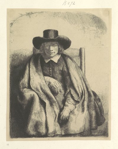 Portret van de prentsælger Clement de Jonghe Samling af 85 originale tryk (serietitel) af Rembrandt van Rijn
