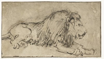 Den liggende løve af Rembrandt van Rijn