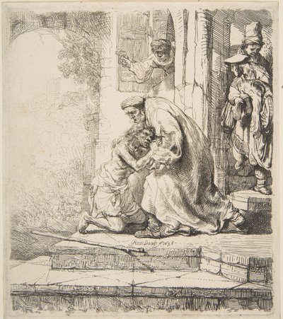 Den fortabte søns tilbagevenden, 1620-69. af Rembrandt van Rijn