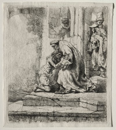 Den fortabte søns tilbagevenden, 1636. af Rembrandt van Rijn