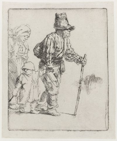 En omrejsende bondefamilie af Rembrandt van Rijn