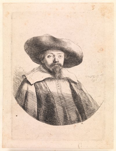 Samuel Manasseh Ben Israel, jødisk forfatter af Rembrandt van Rijn