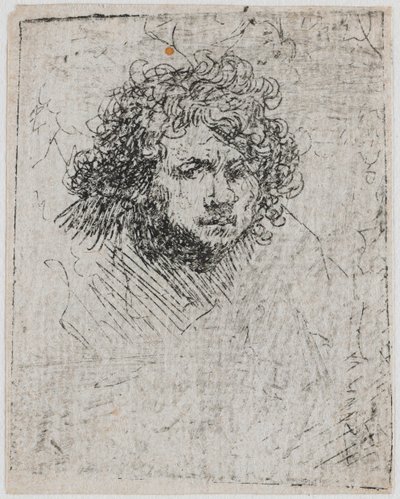 Selvportræt, ca 1626-1629. af Rembrandt van Rijn