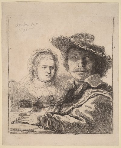 Selvportræt med Saskia af Rembrandt van Rijn