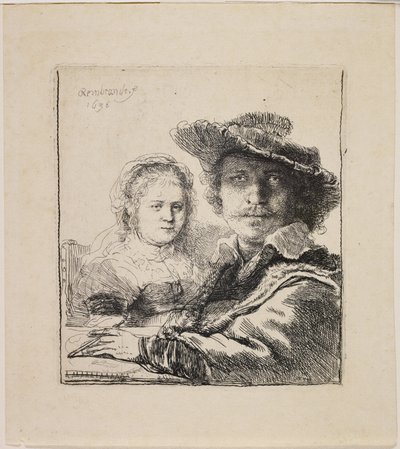 Selvportræt med Saskia af Rembrandt van Rijn