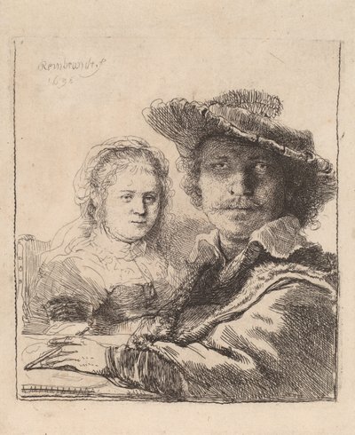 Selvportræt med Saskia, 1636 af Rembrandt van Rijn