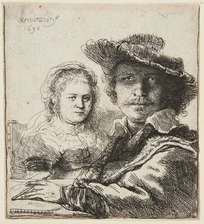 Selvportræt med Saskia af Rembrandt van Rijn