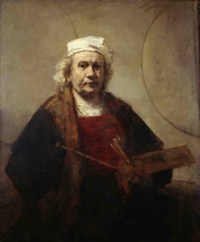 Selvportræt med to cirkler, ca 1665-1669 af Rembrandt van Rijn