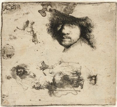 Studieark, 1632. af Rembrandt van Rijn