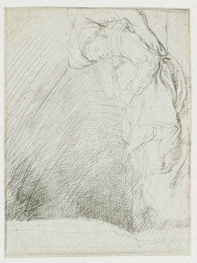 En serie studier, hvor en kvinde ligger syg i sengen af Rembrandt van Rijn