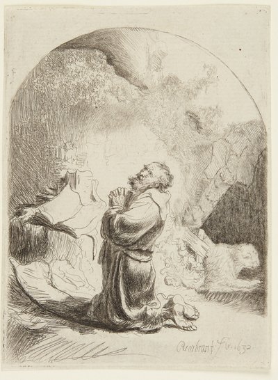 Den hellige Hieronymus i bøn af Rembrandt van Rijn