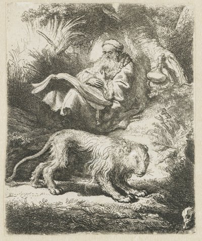 Sankt Jerome læser af Rembrandt van Rijn