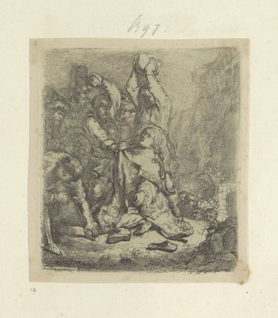 Steniging van Stefanus Samling af 85 originale tryk (serietitel) af Rembrandt van Rijn