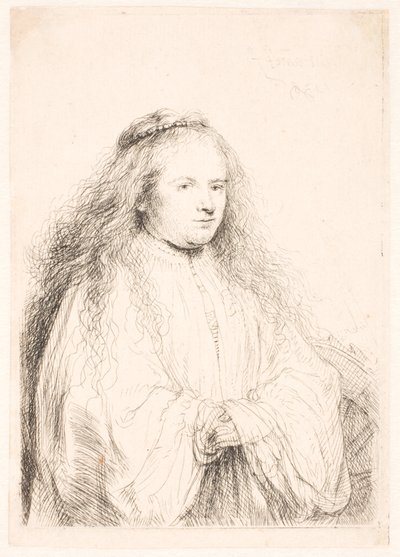 Studie af Saskia som en S. Catharine ("den lille jødiske brud") af Rembrandt van Rijn