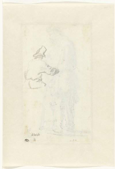 Studie af en mand, set bagfra af Rembrandt van Rijn