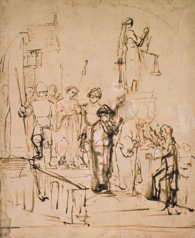 Susanna bragt til dom, 1600-tallet af Rembrandt van Rijn
