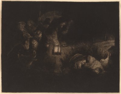 Hyrdernes tilbedelse: et natstykke af Rembrandt van Rijn