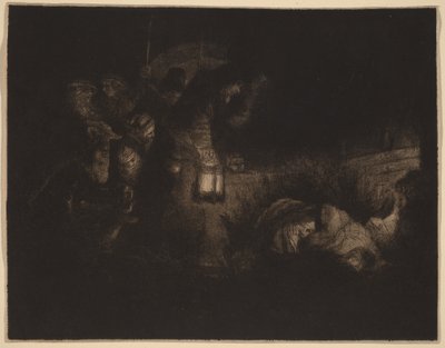 Hyrdernes tilbedelse: et natstykke af Rembrandt van Rijn