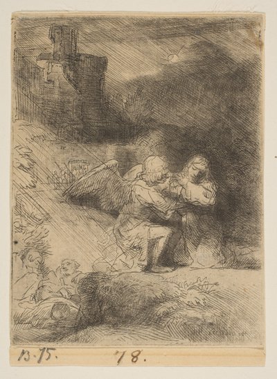 Kvalen i haven, ca. 1652. af Rembrandt van Rijn